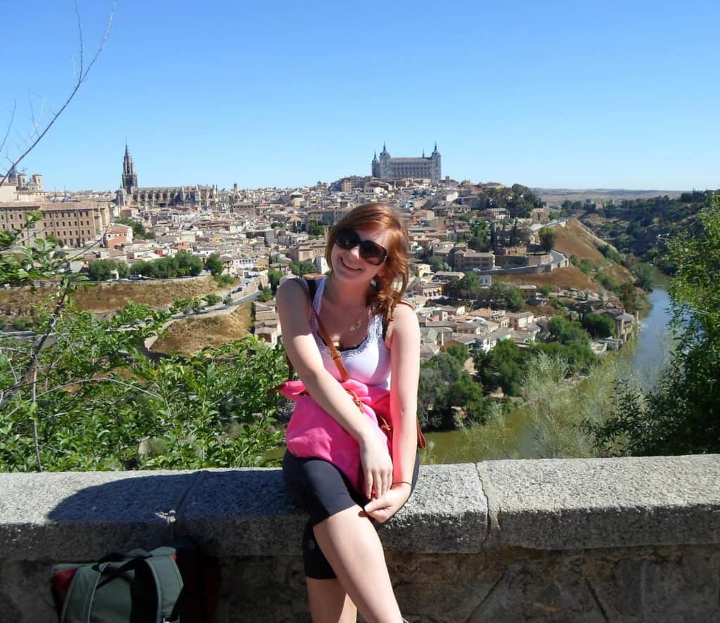 A young American girl in Toledo, Spain.